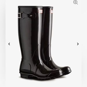HUNTER original gloss tall black women’s rain boots SIZE 6/EU 37